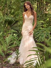 24MS238A01 Ivory/Silver Accent Over Blush Gown With Natural I front