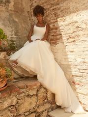 22MT535 All Ivory Gown With Ivory Illusion front
