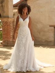 22MS552 Ivory/Silver Accent Over Blush Gown With Natural I front