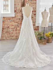 22MS552B01 Ivory/Silver Accent Gown With Ivory Illusion back