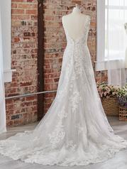22MS552 Ivory/Silver Accent Over Blush Gown With Natural I back