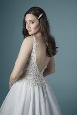 20MS202 Ice Quartz/Silver Accent Gown With Nude Illusion back