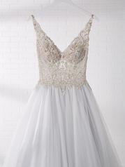 20MS202 Ice Quartz/Silver Accent Gown With Nude Illusion detail