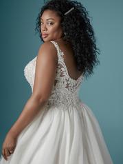 20MS202AC Ivory Gown With Nude Illusion detail