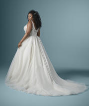 20MS202AC Ivory over Blush/Silver Accent gown with Nude Illu back