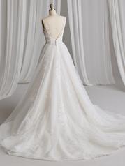 23MN602 Ivory Over Soft Blush Gown With Natural Illusion back