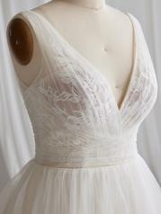 23MN602A01 All Ivory Gown With Ivory Illusion detail