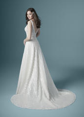 20MT286 Ivory over Nude gown with Nude Illusion back