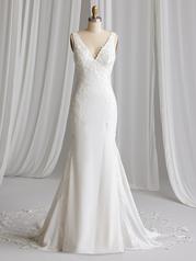 23MW603A01 Ivory Gown With Natural Illusion front