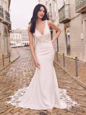 23MW603 Ivory Gown With Natural Illusion front