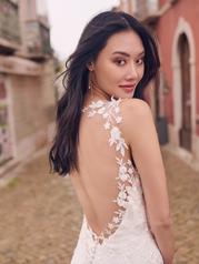 23MW603 Ivory Gown With Natural Illusion detail