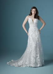 20MS310 All Ivory gown with Ivory Illusion front