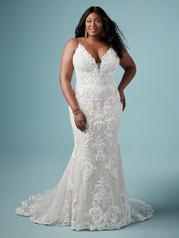 8MS794AC Ivory gown with Nude Illusion front