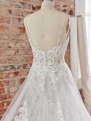 21MS347 Ivory Gown With Nude Illusion detail