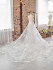 21MS347 Ivory Gown With Nude Illusion back