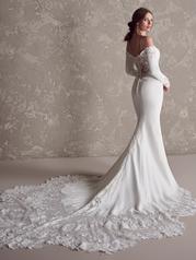 24MK217A01 Ivory Gown With Natural Illusion back