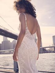 23MK133A02 Ivory Over Nude Gown With Natural Illusion detail