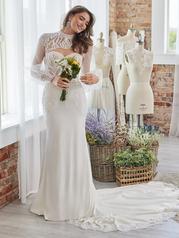 22MC570 Ivory Gown With Natural Illusion front