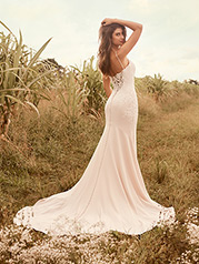 21RN395 Ivory Gown With Ivory Illusion back