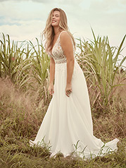 21RS384 Ivory Gown With Nude Illusion-pictured front