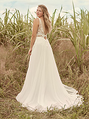 21RS384 Ivory Gown With Nude Illusion-pictured back