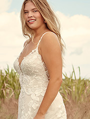 21RC393A01 All Ivory Gown With Ivory Illusion detail
