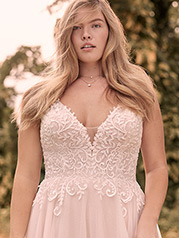 21RK361 Ivory Over Soft Blush Gown With Nude Illusion-pict detail