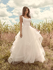 21RW379 Ivory Gown With Nude Illusion-pictured front