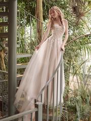 22RK944A01 Ivory Over Mocha Gown With Ivory Illusion front
