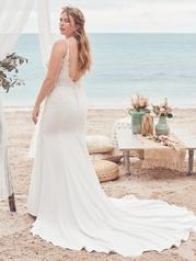 21RN752 Ivory Gown With Natural Illusion Pictured back