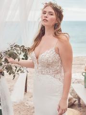 21RN752 Ivory Gown With Natural Illusion Pictured detail