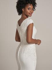 21RN752A01 Ivory Gown With Natural Illusion Pictured back