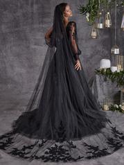 23RS061A01 All Black Gown With Black Illusion back