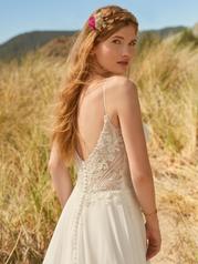22RK521A01 Ivory Gown With Natural Illusion back