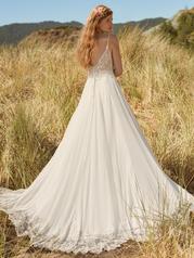 22RK521A01 Ivory Gown With Natural Illusion back