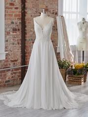 22RK521B01 All Ivory Gown With Ivory Illusion front