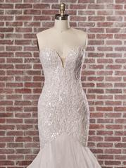 22RK577A01 Ivory Over Blush Gown With Natural Illusion front