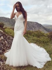 23RK132A01 Ivory Gown With Ivory Illusion front