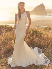 22RK595 Ivory Gown With Natural Illusion Pictured front