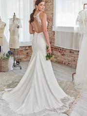 22RK595A01 Ivory Gown With Natural Illusion Pictured back