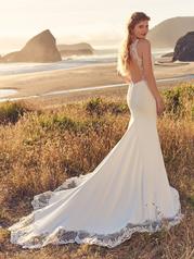 22RK595 Ivory Gown With Natural Illusion Pictured back