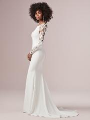 9RW909 Ivory Gown With Nude Illusion front