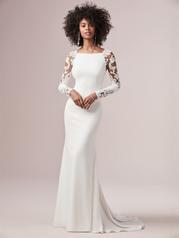 9RW909 Ivory Gown With Nude Illusion front
