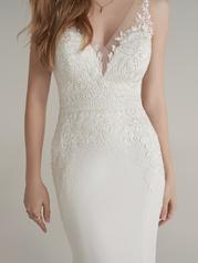22RT969B01 Ivory Gown With Natural Illusion detail
