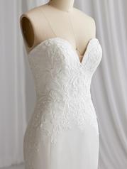 23RN669A01 Ivory Gown With Natural Illusion detail
