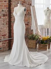 22RK588A01 All Ivory Gown With Ivory Illusion front