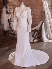 20RK724B Ivory Gown With Ivory Illusion Pictured front