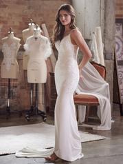 20RK724 Ivory Gown With Ivory Illusion Pictured front