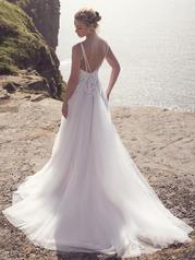 23RC121A01 Ivory Over Blush Gown With Natural Illusion back