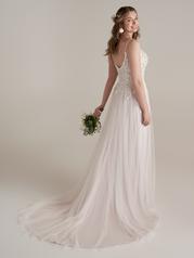 22RS984A01 Ivory/Pewter Accent Over Misty Mauve Gown With Ivo back